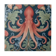 Lula de Octopus William Morris estilo Sea Ocean Li