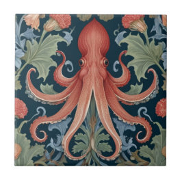 Lula de Octopus William Morris estilo Sea Ocean Li