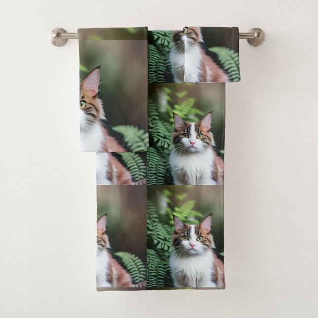 Lulu O Gato Ragdoll, Conjunto De Toalhas De Banho (Insitu)