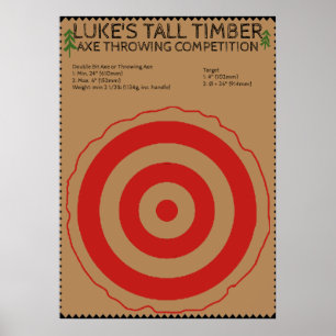 Lumberjack Birthday - Ax Throwing Game Poster