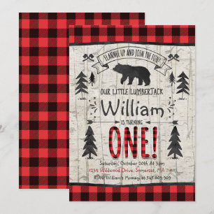Lumberjack Birthday Convite para Festa Lumberjack