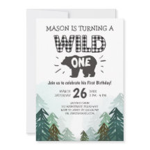 Lumberjack Birthday Convite para Floresta Selvagem