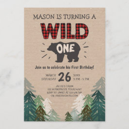 Lumberjack Birthday Convite para Floresta Selvagem