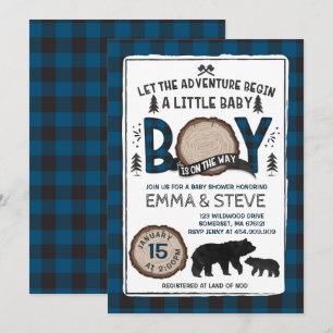 Lumberjack Chá de fraldas Convite Lumberjack Part