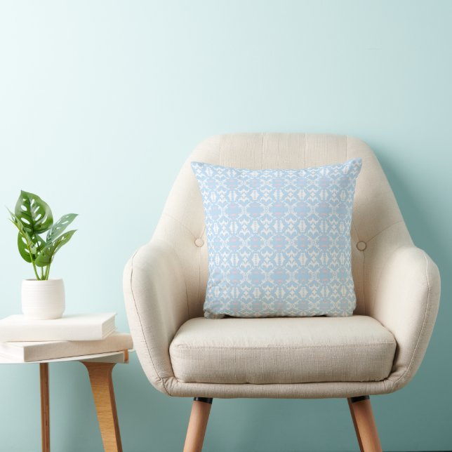 Lumélys – Almofada Decorativa Geométrica Azul Suav (Cadeira)
