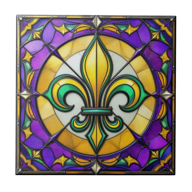 Lumina Lis - Azulejo cerâmico Fleur de Lis (Frente)