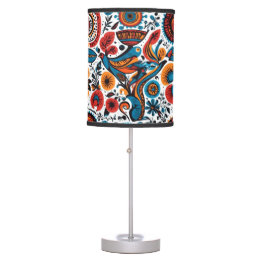 Luminária De Mesa African Folk Art Design