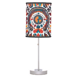 Luminária De Mesa African Folk Art Design