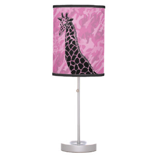 Luminária De Mesa Camo Giraffe II rosa - Lâmpada de Mesa
