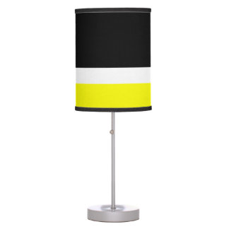 Luminária De Mesa Colorblock branco-amarelo