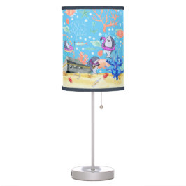 Luminária De Mesa Crianças do tempo do Deep Sea Sharep Party