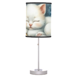 Luminária De Mesa Gatinho e Lua 