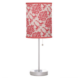 Luminária De Mesa Lâmpada de Mesa Floral vermelha