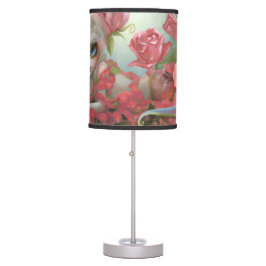 Luminária De Mesa "Sereia com Rosas"