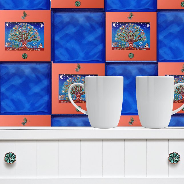 Luminosa Árvore da Vida Estilo Talavera Mexicano (Criador carregado)