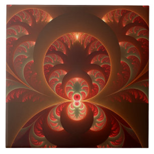 Luminoso fractal moderno laranja vermelho abstrato