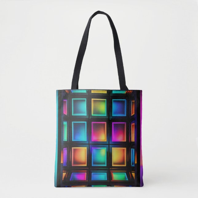 Luminous Grid Spectrum Tote (Frente)