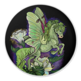 Luna Moonduster Moth Fairy Horse Cerâmica Knob