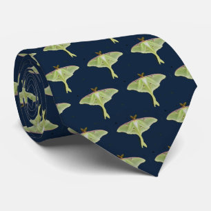Luna Moth com fundo do Marinho - gravata