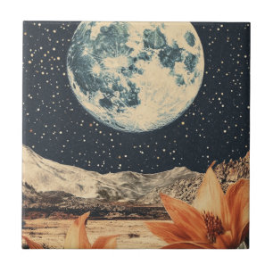 Lunar Bloom Over Sandy Peaks