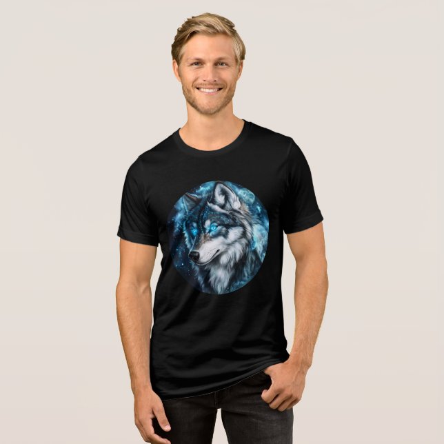 Lunar Wolf with Glowing Blue Eyes (Frente Completa)
