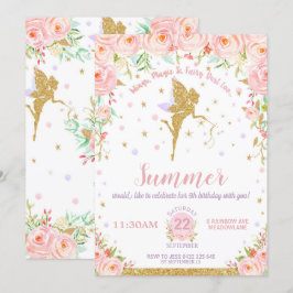 Lunático floral do rosa feericamente dos convites