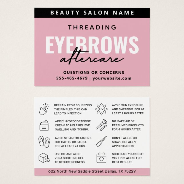 Lúpulo Rosa Moderno, Threading Eyebros, depois do  (Frente & Verso)