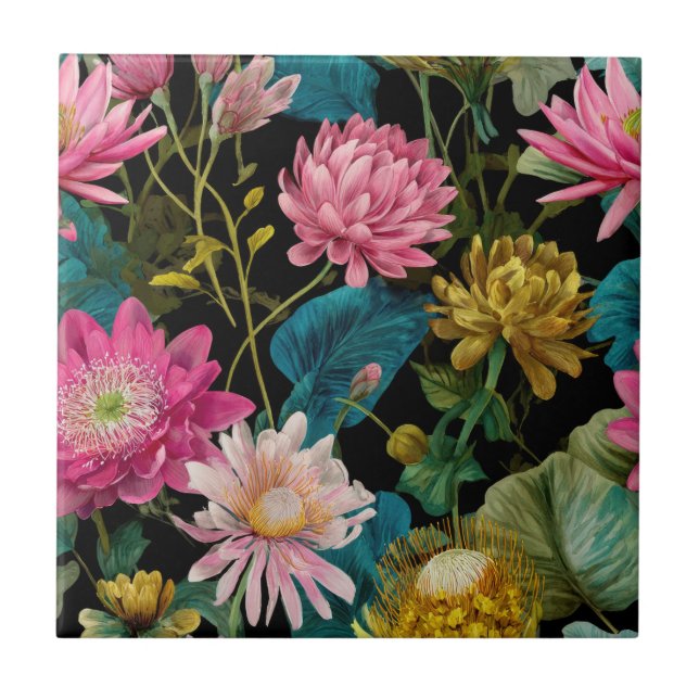 Lush Exotic Leaves BOHO Tropical Pattern Botanical (Frente)