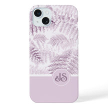 Lush Serene Pink Ferns Monogramas