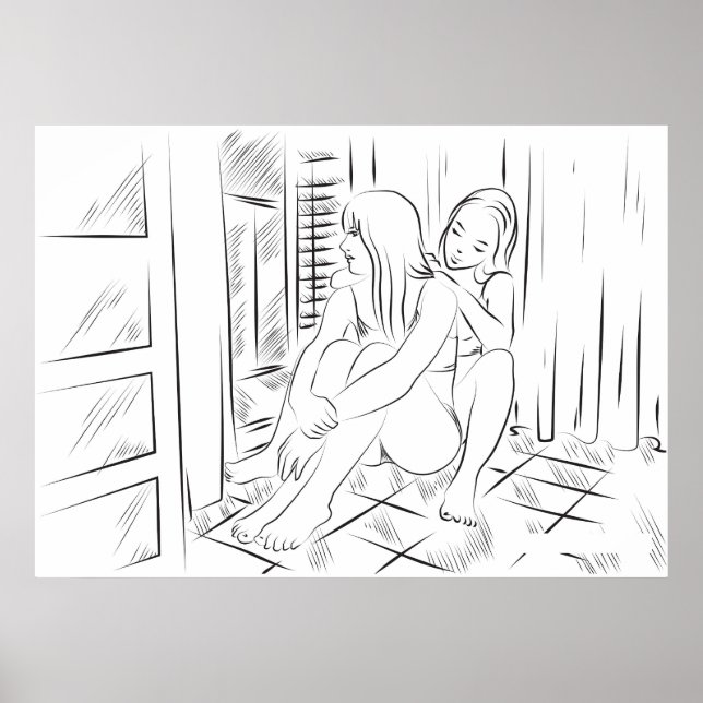 Lust line art poster (Frente)