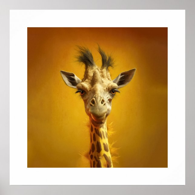 Lustiges Giraffenportrait - Poster (Frente)