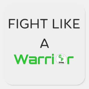 Luta como uma etiqueta do guerreiro