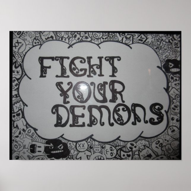 Luta contra a Poster dos seus demônios (Frente)