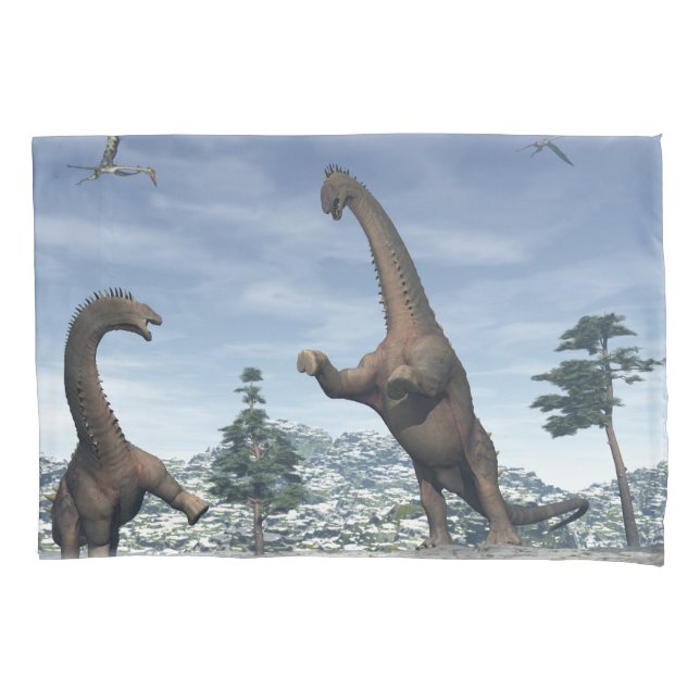 Luta de dinossauros de Alamossauro - renderização  (Frente)