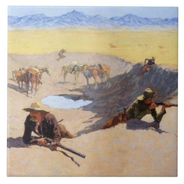 Luta pelo Buraco d'água (por Frederic Remington) (Frente)