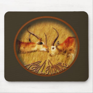 Luta vermelha de Letchwe, mousepads do safari dos