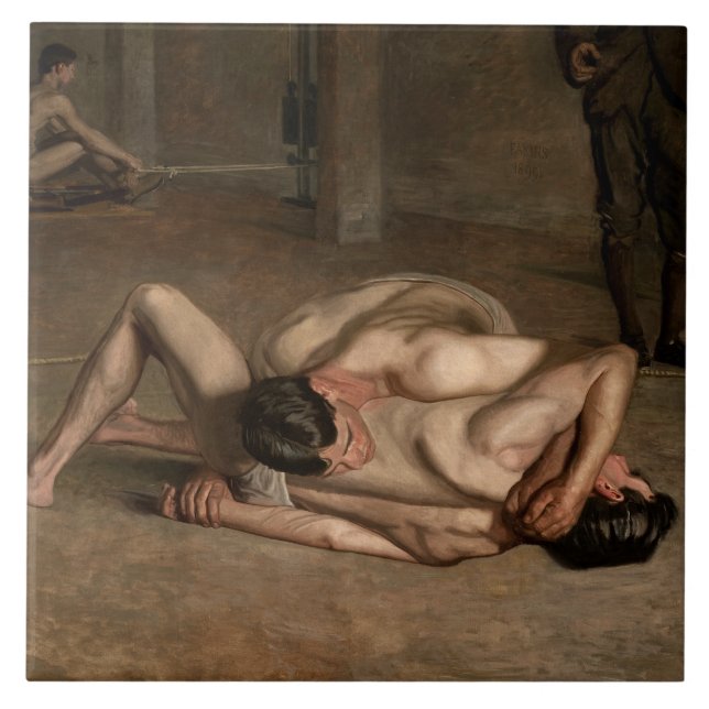 Lutadores (por Thomas Eakins) (Frente)