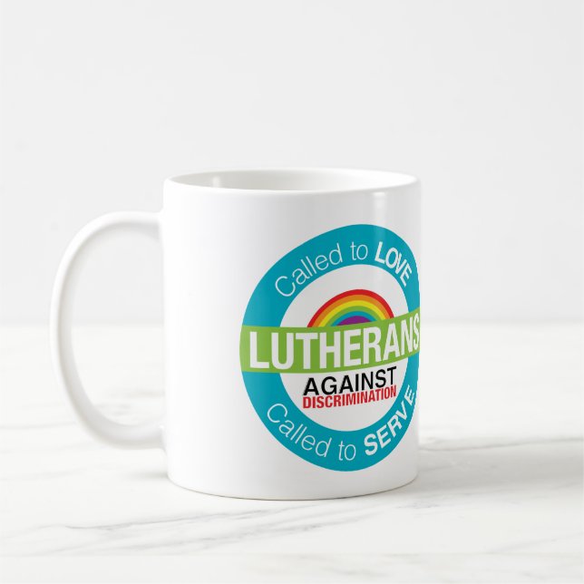 "Lutherans contra caneca da discriminação" (Esquerda)