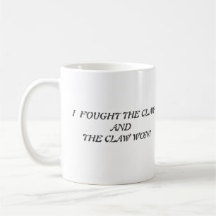 Lutou a caneca de café ganhada garra