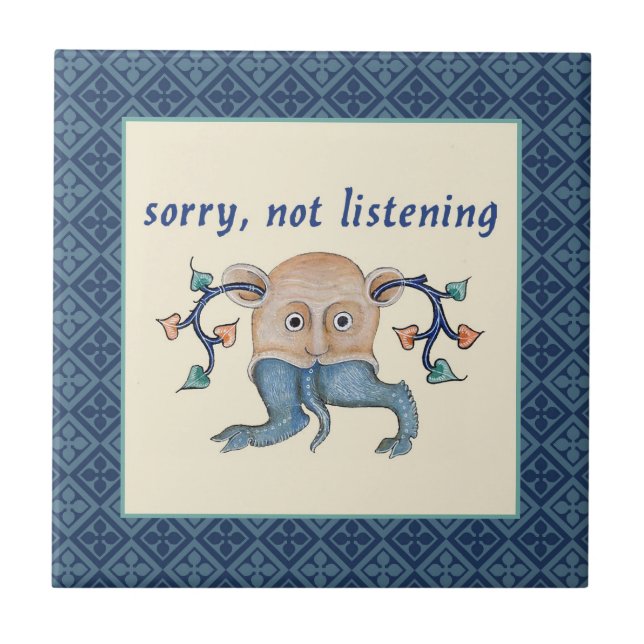 Luttrell Psalter Critter Azulejo Cerâmico (Frente)