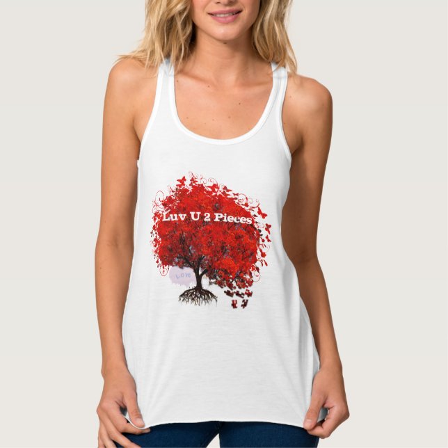 Luv U 2 Peças De Camisa T Roota Pedaços De Quebra- (Frente)