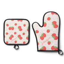 Luvas de Forno de Morango Personalizadas Coisas Fo