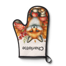 Luvas de Forno Personalizadas Raposa e Cogumelos I