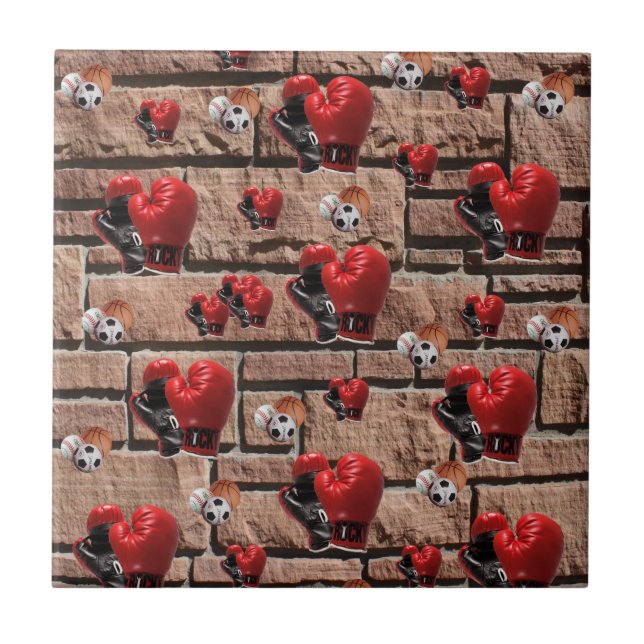 Luvas para boxing de Azulejo cerâmico (Frente)