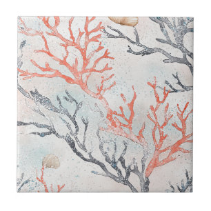 Lux Aquarela Costeira Coral & Ondas do Oceano (3)