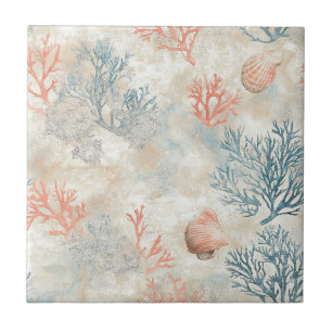Lux Aquarela Costeira Coral & Ondas do Oceano (6)