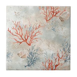 Lux Aquarela Costeira Coral & Ondas do Oceano (7)