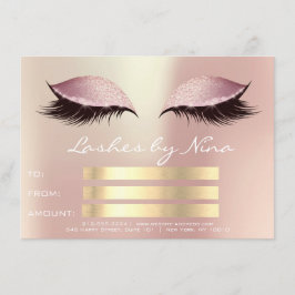 Lux Lashes Rosa Rosa Rosa Dourada Certificado de M