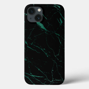 Luxe Black and Green Marble