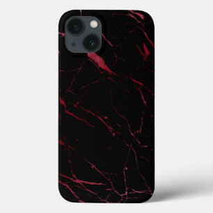 Luxe Black and Red Marble